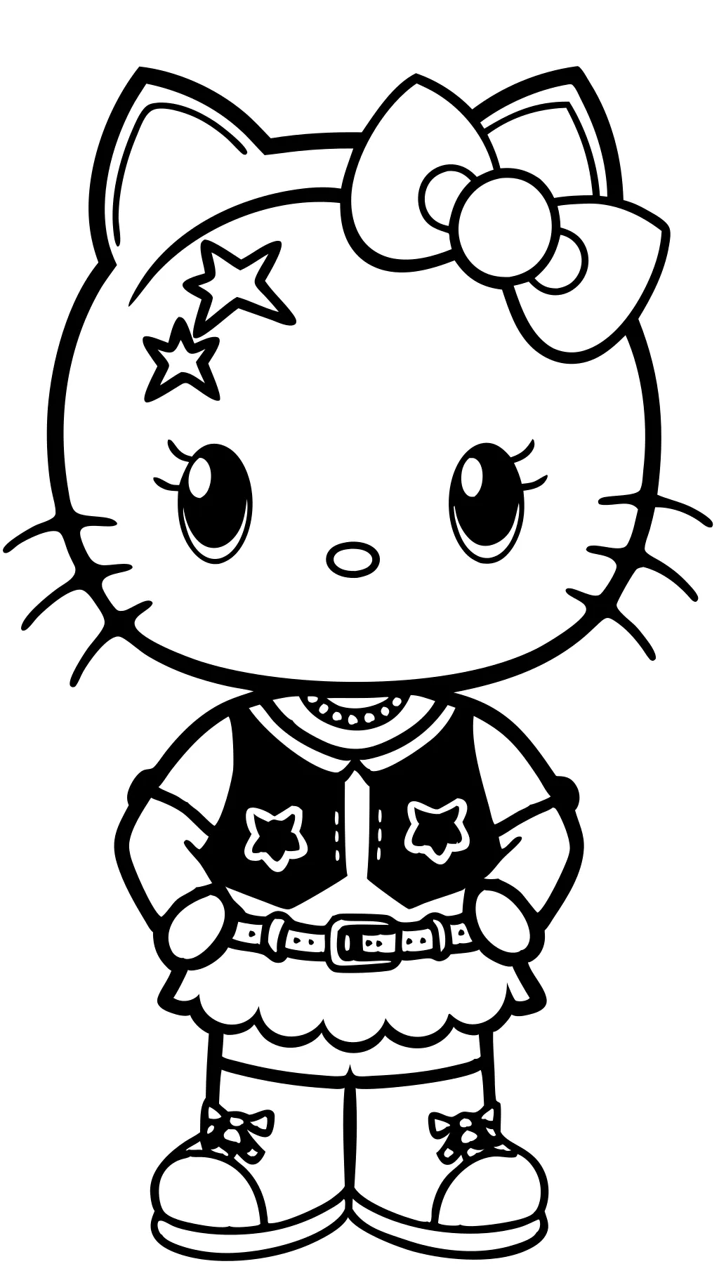 Hello Kitty et Kuromi Coloring Pages